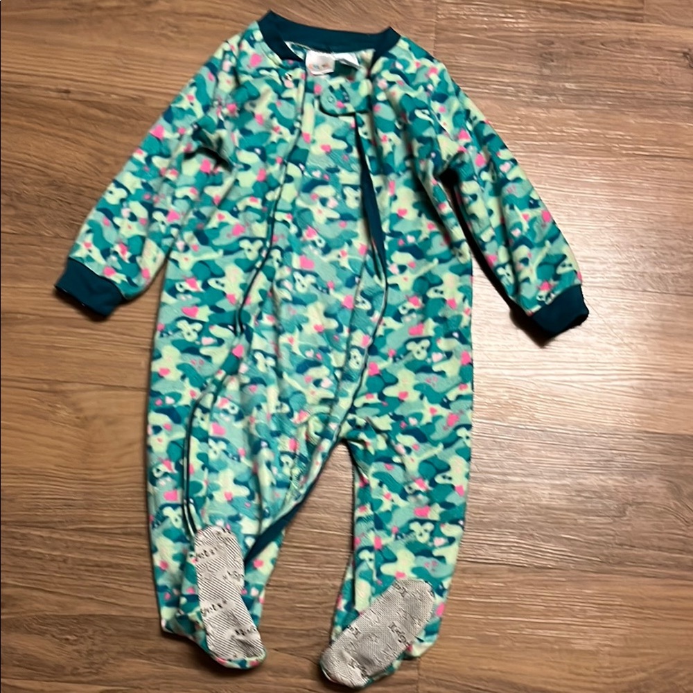 Cozy Teal and Pink Baby Onesie